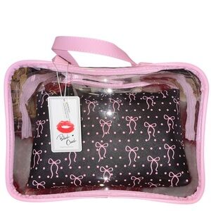 BLUSH KISS Weekender/Travel Large 2pc Makeup Set - NWT